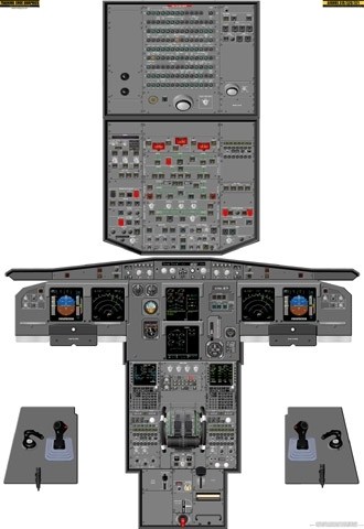 Плакат кабина Airbus A-319/320/321